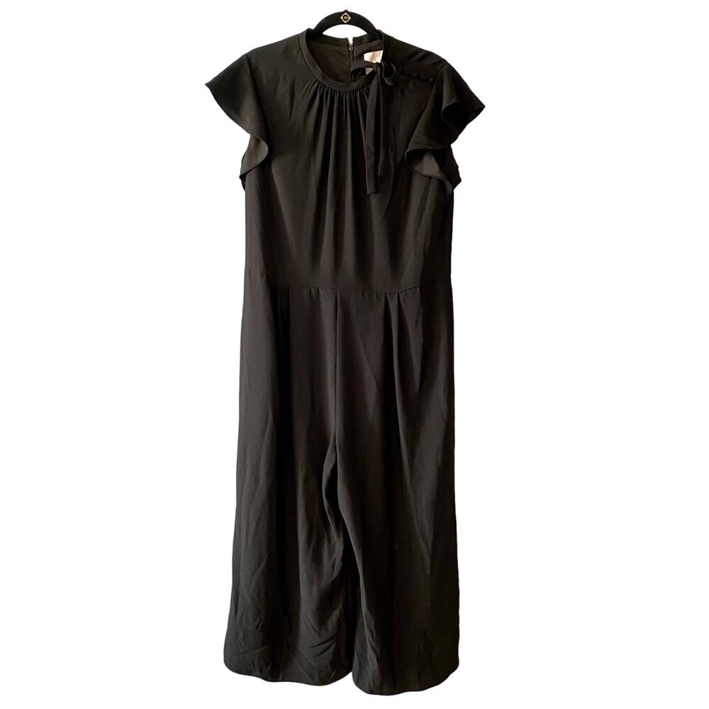Gal Meets Glam Sybil Flutter Sleeve Black Jumpsuit size 16 - Picture 2 of 16